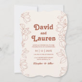 Faire-part de mariage rétro (Devant)
