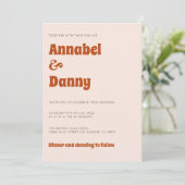 Faire-part de mariage rétro (Debout devant)