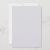 Faire-part de mariage rétro argent et blanc (Dos)