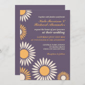 Faire-part de mariage rétro classique violet Tourn (Devant / Derrière)