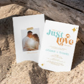 Faire-part de mariage rétro décontracté Just Love