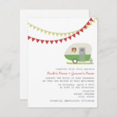 Faire-part de mariage Retro Green Trailer (Devant / Derrière)