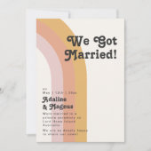 Faire-part de Mariage Rétro Moderne des Années 70  (Devant)