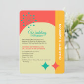 Faire-part de mariage rétro moderne du milieu du s (Debout devant)