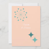 Faire-part de mariage rétro moderne du milieu du s (Dos)