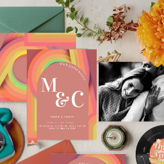 Faire-part de mariage Retro Seventies