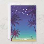 Faire-part de mariage rétro Tropical Palm Beach (Dos)