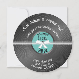 Faire-part de mariage Retro Vinyl Record