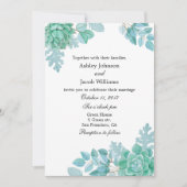 Faire-part de mariage réussie. Fleur invitation à  (Devant)