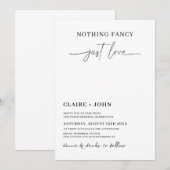 Faire-Part de Mariage Rien de Fantaisiste Juste de (Devant / Derrière)