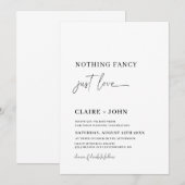 Faire-Part de Mariage Rien de Fantaisiste Juste de (Devant / Derrière)