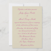 Faire-part de mariage Robe de mariée élégante (Dos)