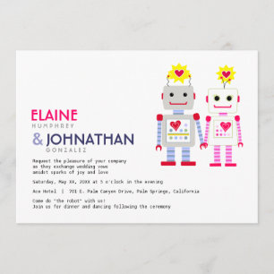 Faire-part de mariage robotique