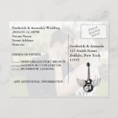 Faire-part de mariage Rock and Roll sur tableau no (Dos)