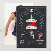 Faire-part de mariage Rock and Roll sur tableau no