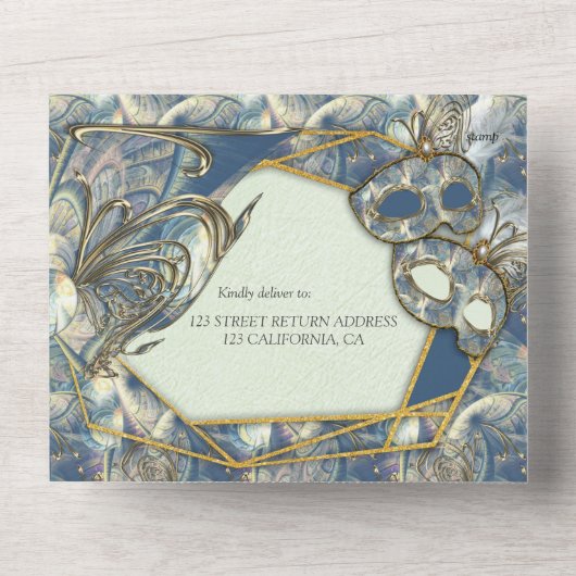 Faire-part de mariage Rococo riche romantique tout (Recto)