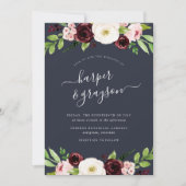 Faire-part de mariage Romance de minuit (Devant)