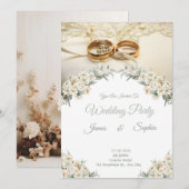 Faire-part de mariage Romance Élégant (Devant / Derrière)