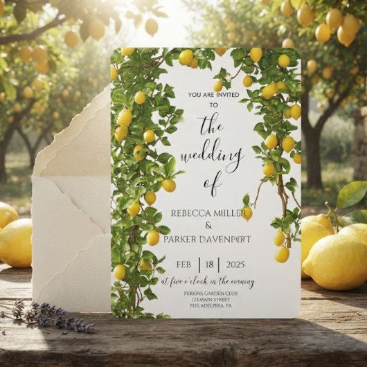 Faire-part de mariage Romance Lemon Grove
