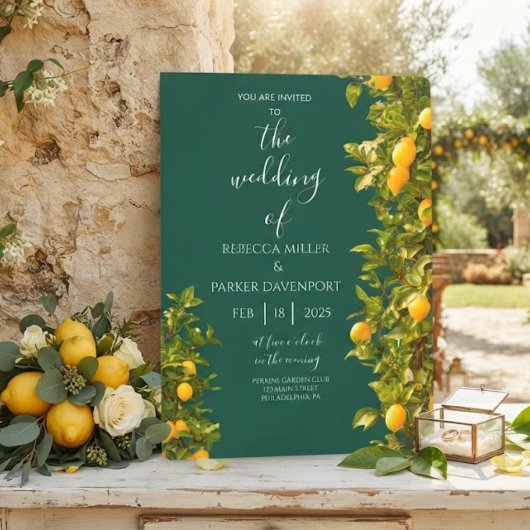 Faire-part de mariage Romance Lemon Grove