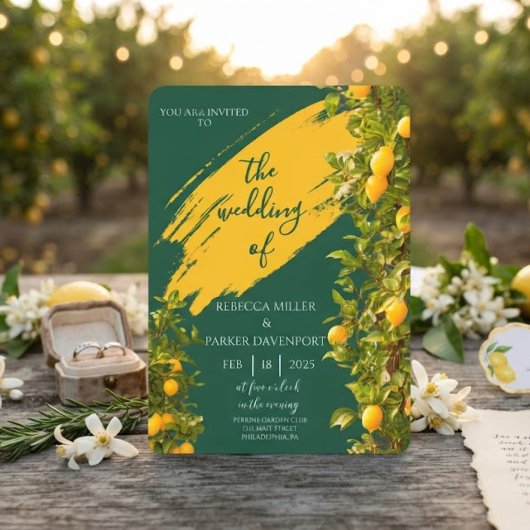 Faire-part de mariage Romance Lemon Grove