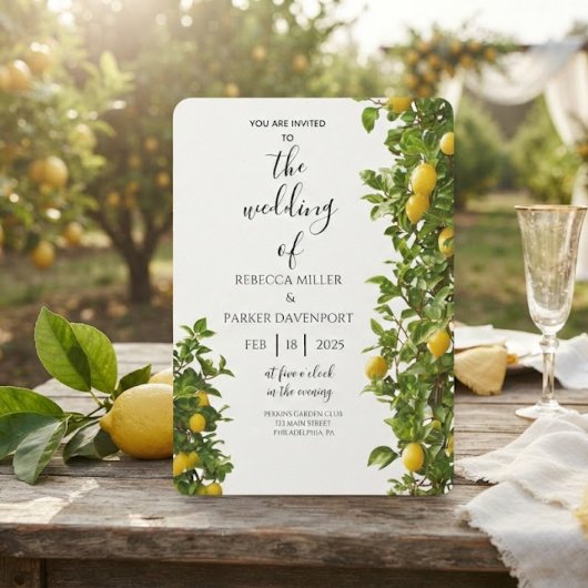 Faire-part de mariage Romance Lemon Grove