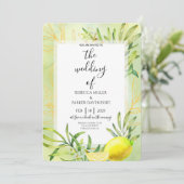 Faire-part de mariage Romance Lemon Grove (Debout devant)