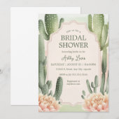 Faire-part de mariage Romance Succulente Cactus bo (Devant / Derrière)