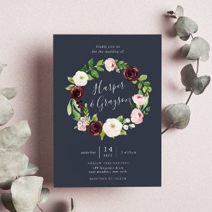 Faire-part de mariage Romance Wreath