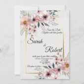 Faire-part de mariage Romantic Blush avec arche fl (Devant)