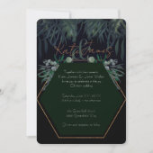 Faire-part de mariage romantique à verdure illustr (Devant)