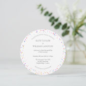 Faire-part de mariage romantique avec confettis ar (Debout devant)