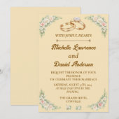 Faire-part de mariage romantique classique (Devant / Derrière)