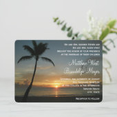 Faire-part de mariage romantique de coucher du (Debout devant)