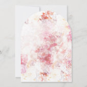 Faire-part de mariage romantique de fleurs roses d (Dos)