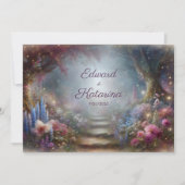 Faire-part de mariage romantique de la forêt flora (Devant)