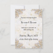 Faire-part de mariage romantique de roses blanches (Devant)