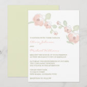 Faire-part de mariage romantique d'orchidée (Devant / Derrière)