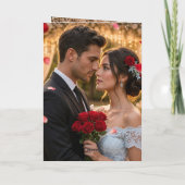 Faire-part de mariage romantique élégant (Dos)