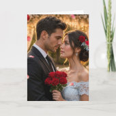 Faire-part de mariage romantique élégant (Devant)