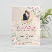 Faire-part de mariage romantique - Élégante et int (Debout devant)