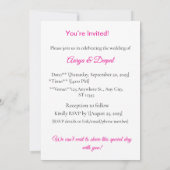 Faire-part de mariage romantique - Élégante et int (Dos)