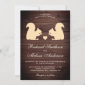 Faire-Part de Mariage Romantique en Bois Rustique (Devant)