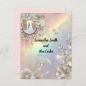 Faire-part de mariage romantique en couple (Devant / Derrière)