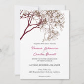 Faire-part de mariage romantique en fleurs (Devant)