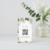 Faire-part de mariage romantique floral rose paste (Debout devant)