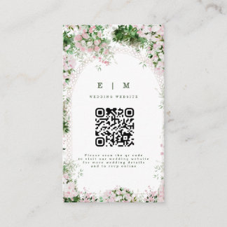Faire-part de mariage romantique floral rose paste