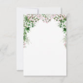 Faire-part de mariage romantique floral rose paste (Dos)