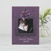 Faire-part de mariage romantique foncée (Debout devant)