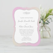 Faire-part de mariage romantique grise (Debout devant)